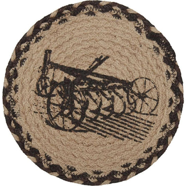 Sawyer Mill Charcoal Plow Jute Trivet 8